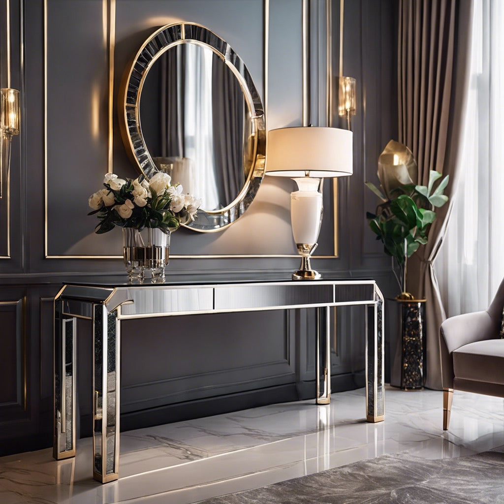 Luxury Mirrored Console Table