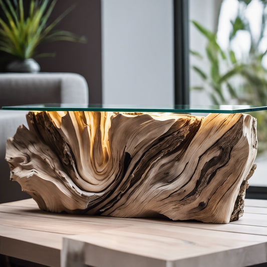 Organic Driftwood Console Table